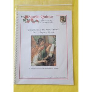 Scarlet Quince Renoir Young Girls at the Piano Cross Stitch Pattern Booklet new